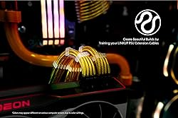 LINKUP - 30cm PSU PC Power Extension Cable Metallic