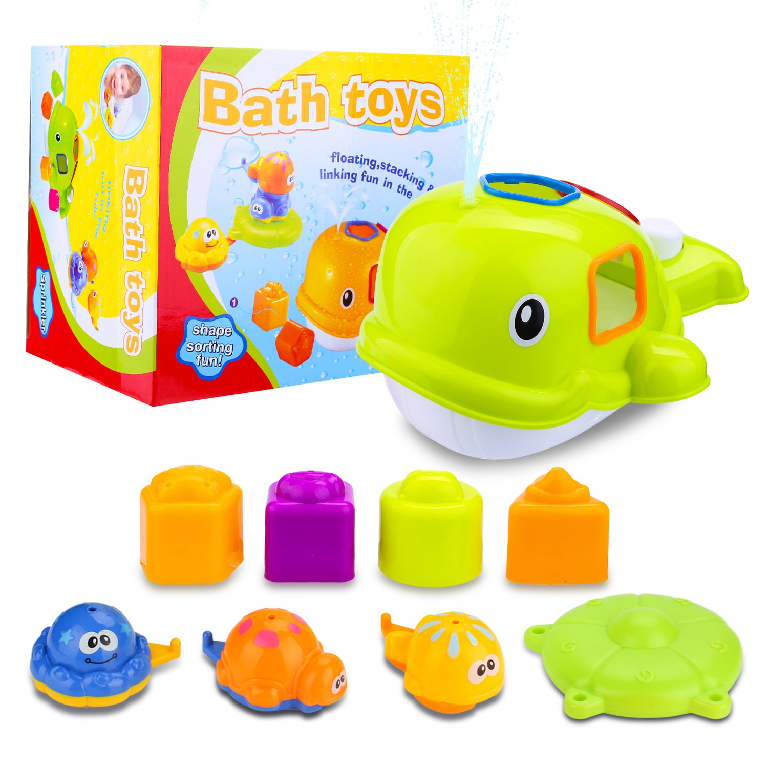whale bath toys
