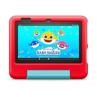 Amazon Fire 7 Kids tablet, ages 3-7. Top-selling 7” kids tablet on Amazon - 2022 | ad-free content with parental controls included, 10-hr battery, 16 GB, Red