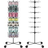 Scisum Retail Display Stand 7 Layer - Alloy Steel Jewelry Display for Vendors - 360°Rotating Display Stand for Jewelry, Key Chain, Cotton Candy
