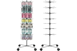 Scisum Retail Display Stand 7 Layer - Alloy Steel Jewelry Display for Vendors - 360°Rotating Display Stand for Jewelry, Key Chain, Cotton Candy