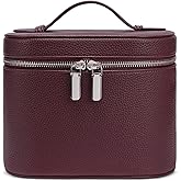 honitty Makeup Bag, Travel Make up Case with Compartments and Handle, Portable Cosmetic Organizer Bags,Toiletry Bag for Women