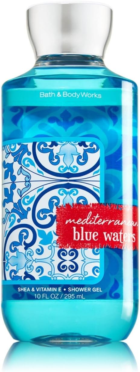 Bath & Body Works Shea & Vitamin E Shower Gel Mediterranean Blue Waters 10 fl.oz