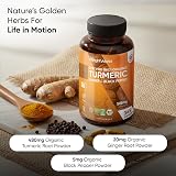WeightWorld Organic Turmeric Black Pepper Capsules 365 Vegan Gluten Free view 2