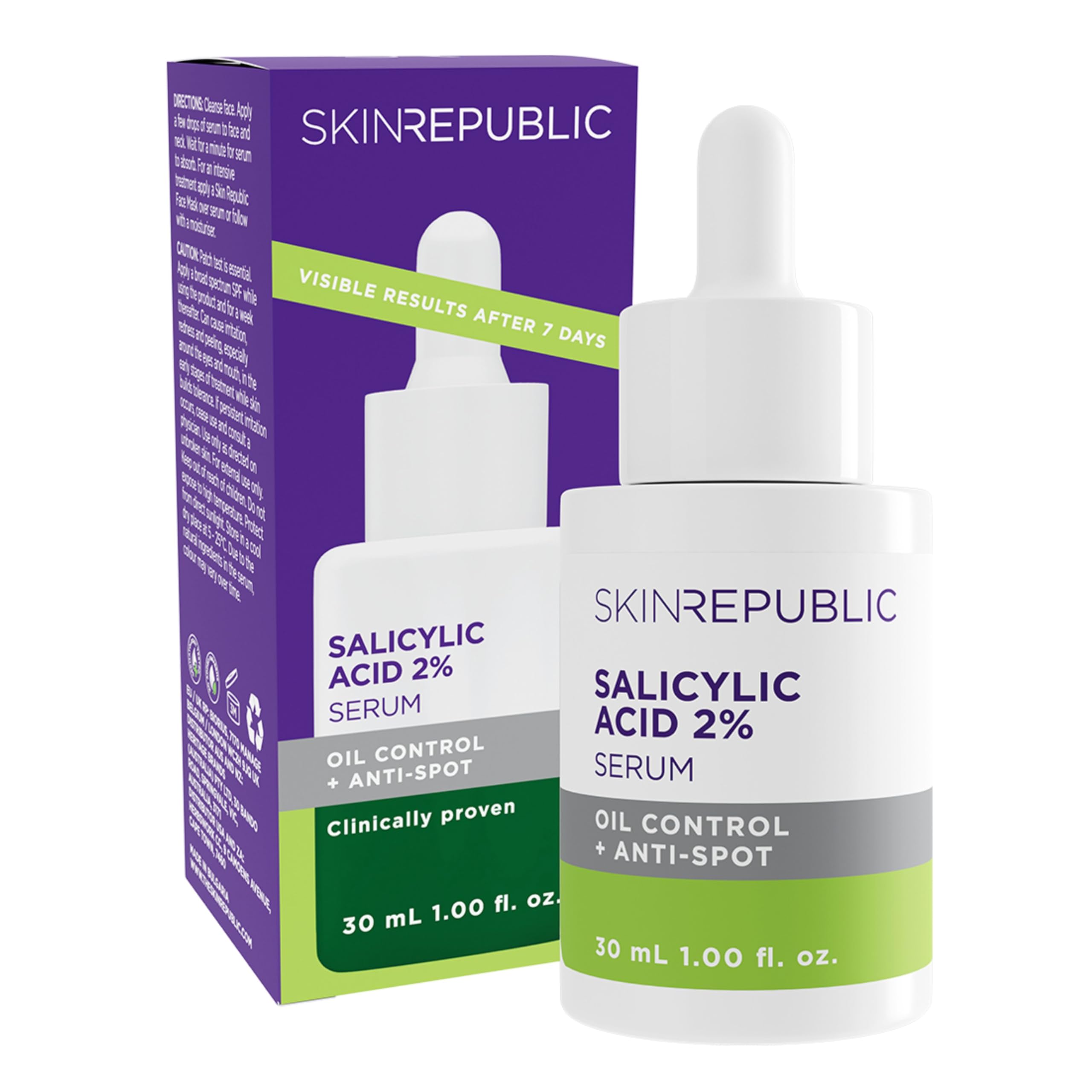 Skin Republic Salicylic Acid 2% Serum. Clinically Proven to Reduce Pimples in 7 Days. Made in Europe. — image 1