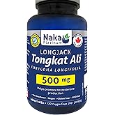 Naka Platinum Longjack Tongkat Ali, Eurycoma Longifolia, 500MG, Helps promote testosterone production, Made in Canada (120 vc