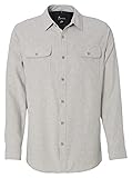 Burnside Men's Solid Flannel Shirt L STONE