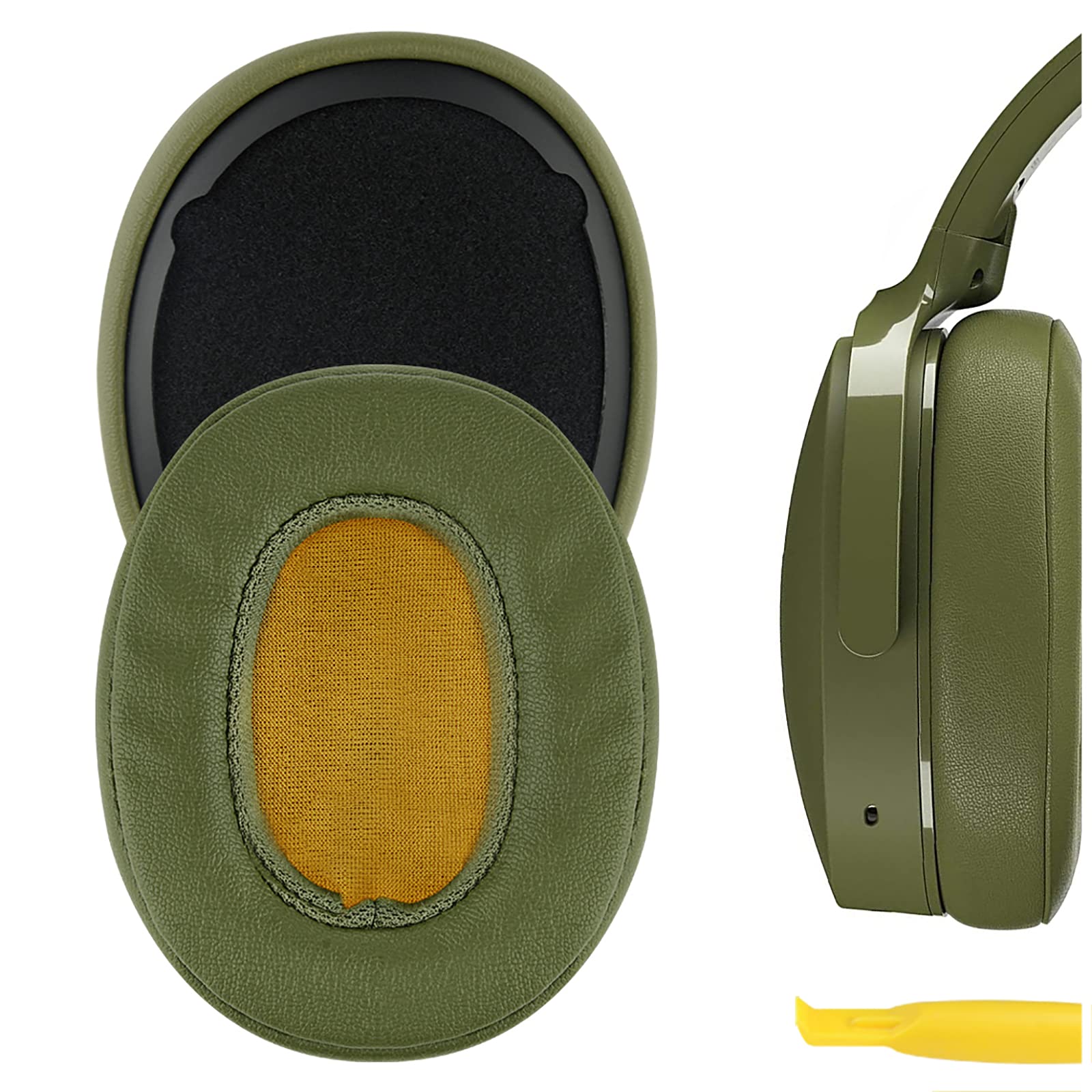 Geekria Replacement Ear Pads for Skullcandy Venue Wireless ANC Headphones Ear Cushions, Repair Parts (Green)