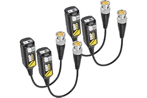 MEIRIYFA 8MP Passive HD BNC Video Balun Connectors Passive AHD/TVI/CVI/CVBS Transceiver Transmitter for 720P/960P/1080P/3MP/4