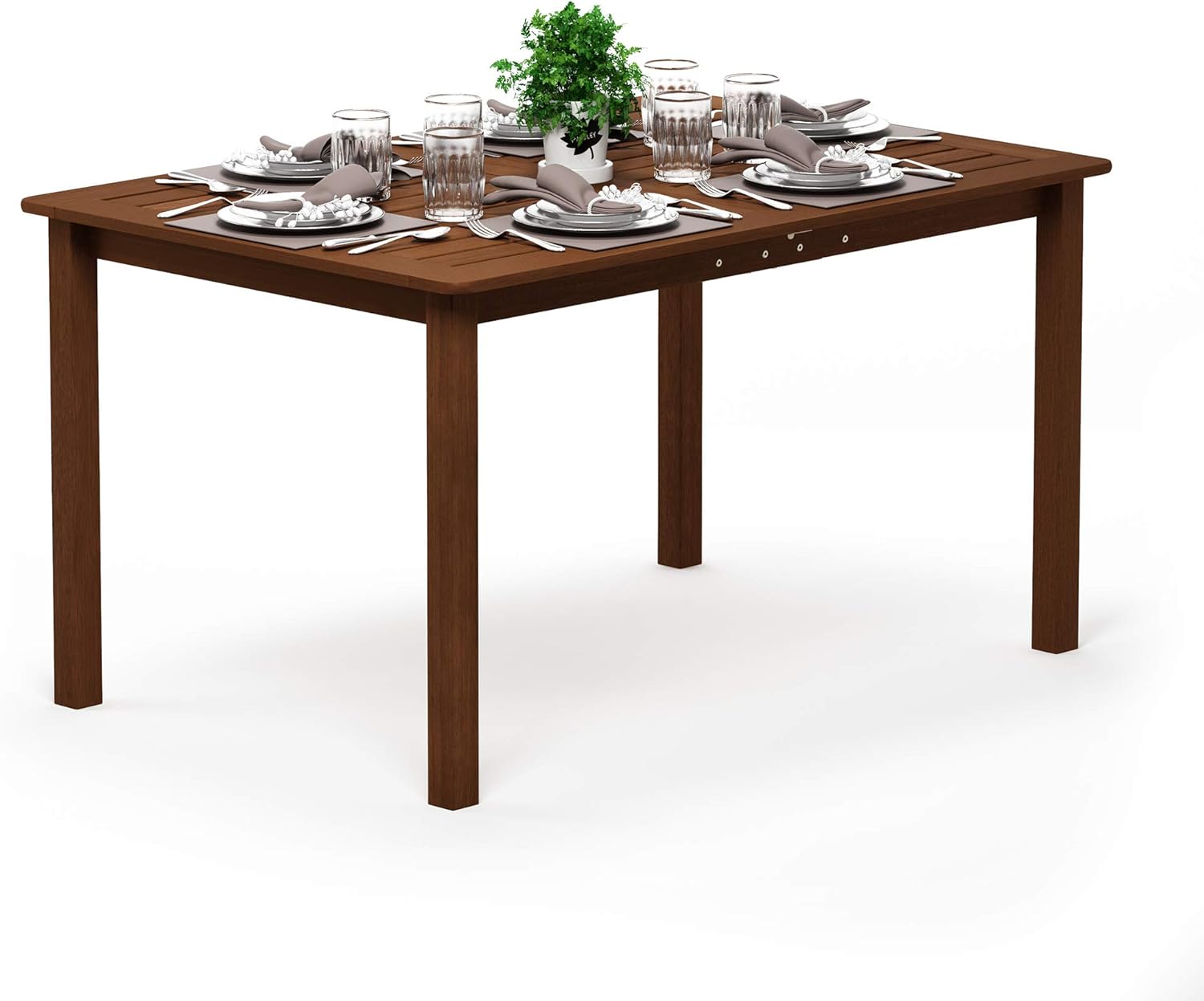 Furinno FG18070 Tioman Outdoor Dining Table, Natural : Garden & Outdoor