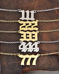 GR859C Lucky Number Necklace 888 Gold Pendant Angel