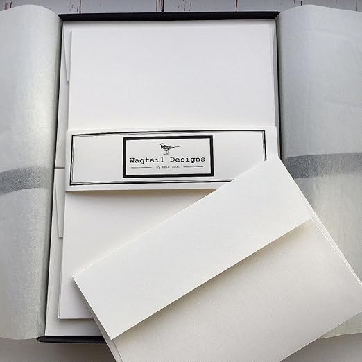 Plain writing paper and envelopes image