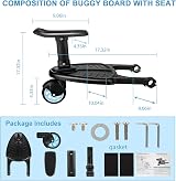 Shoze Buggy Board with Seat Blue Fits 2-7 Years Non-Universal view 2