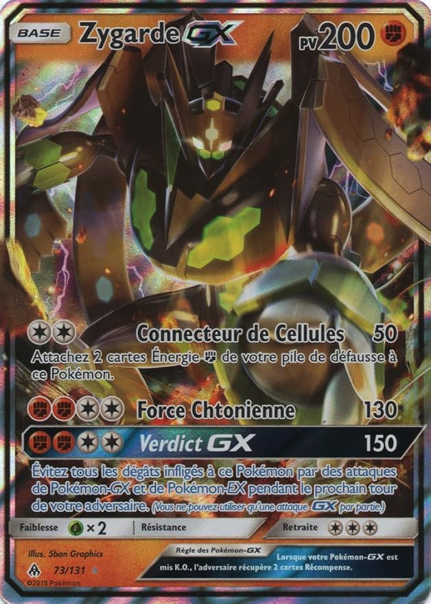 Pokémon Sl6 Carte Zygarde Gx 200 Pv 73131 Ultra Rare