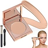TRWLCFF Colored Clay CC Undereye Corrector - Color Corrector for Dark Circles with Brush, 4 Shades Hydrating Brightening Concealer for Dark Circles, Men & Women (Light-Medium Peach)