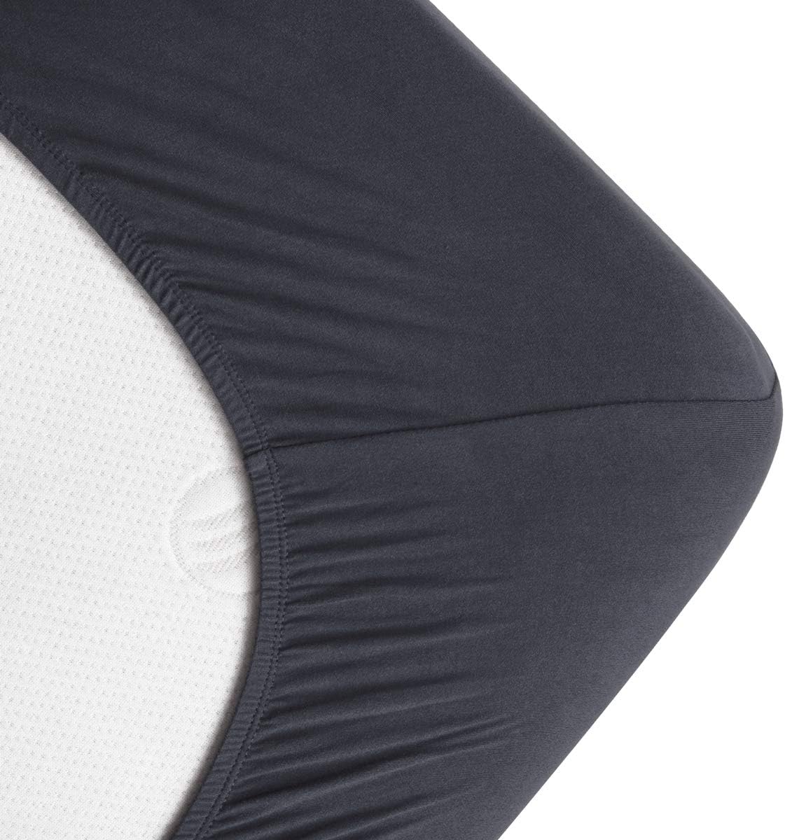 COSMOPLUS Fitted Sheet Full Fitted Sheet Only（No Flat Sheet or Pillow Shams）, 4 Way Stretch Micro-Knit, Snug Fit, Wrinkle Free, for Standard Mattress and Air Bed Mattress from 8” Up to 14”, Gray -
