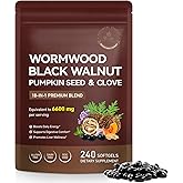 FANSHI Wormwood Black Walnut Clove Cleanse for Humans, 6600mg Serving,18-in-1 Premium Herbal Blend Capsules, Supports Cleanse & Digestive Health, 240 Softgels
