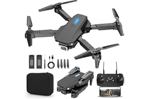 LOVOVIA Drone with Camera 1080P HD, RC Quadcopter with 2 Batteries,Mini Drone for Beginners Kids Adults, Carrying Case, Stable Hover, Trajectory Flight, Gravity Control, One Key Take Off/Land,Toys for Gift, (Black)
