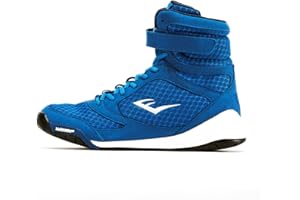 Everlast New Elite High Top Boxing Shoes - Black, Blue, Red