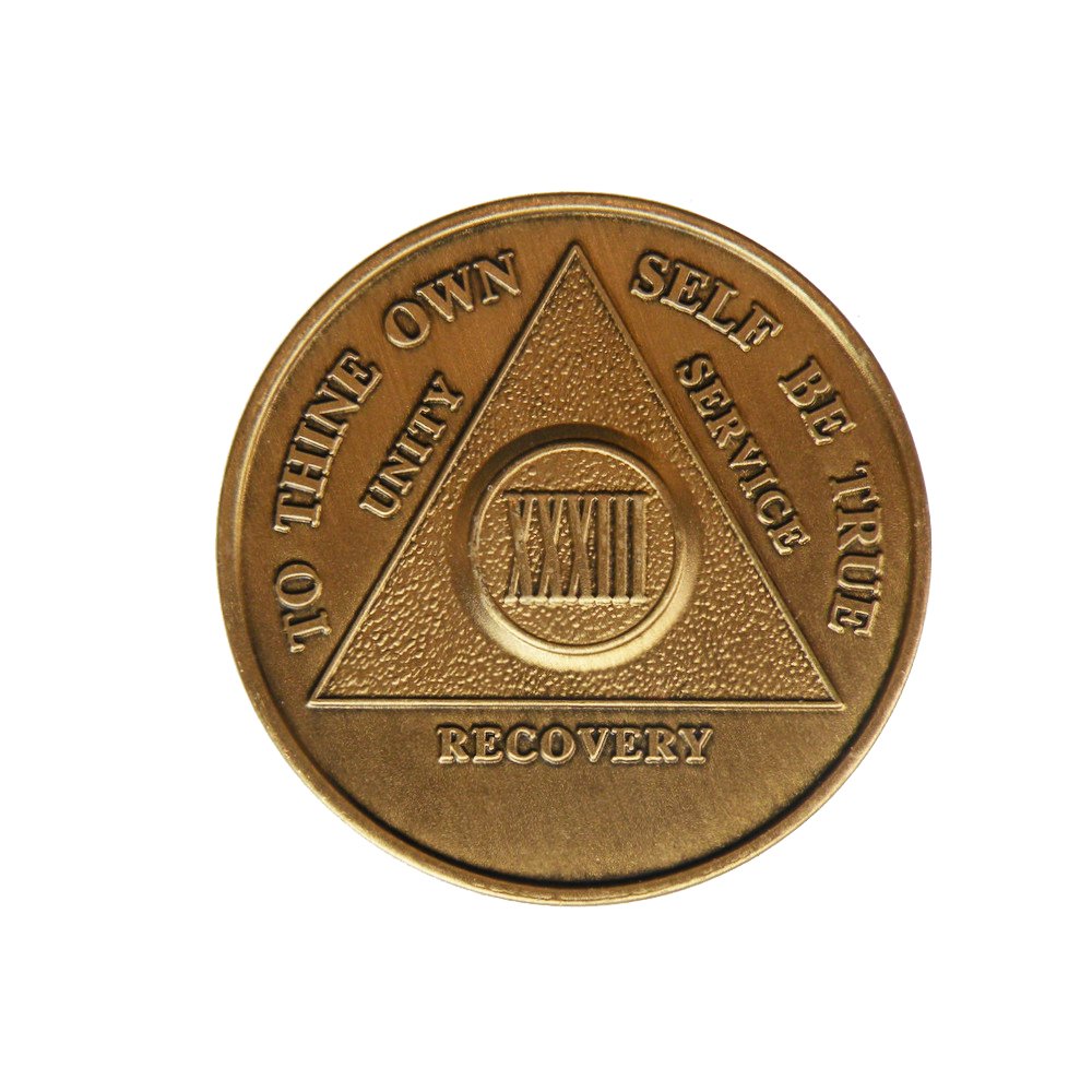 33 Year Bronze AA (Alcoholics Anonymous) - Sober / Sobriety / Birthday / Anniversary / Recovery / Medallion / Coin / Chip