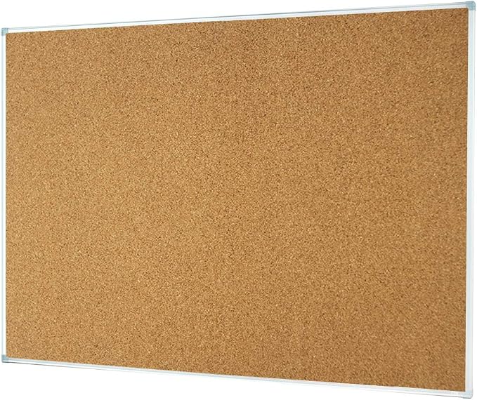 Pinnwand Aus Kork Mit Holzrahmen – 60 X 90 Cm, Doppelseitig, Für Zuhause, Büro, Schule