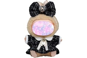 XINBALOVE 17cm Doll Clothes Set (No Doll), 3 Pieces Dress Outfit Set for 6.7inch Doll Suit, Luxury Chic Hat & Clothes Accessories for 1st/2nd/3rd Gen Doll Play & Display (Black)