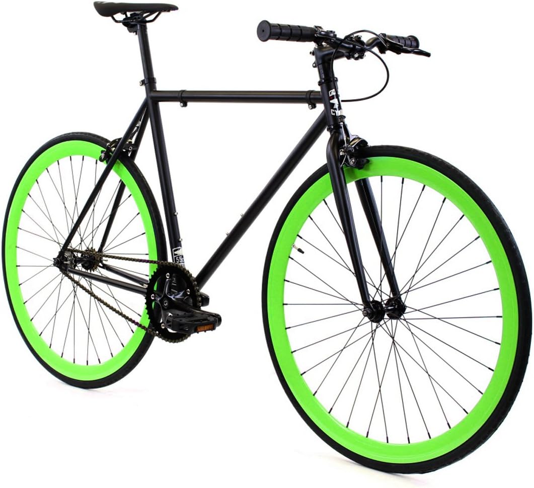 Golden Cycles Single Speed Fixed Gear Bike with Front & Rear Brakes