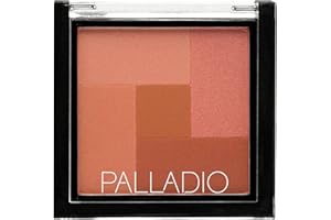 Palladio 2-In-1 Mosaic Blush and Bronzer, Silky Smooth Face Makeup Pressed Powder, Five Color Hues from Shimmering Pinks to Golden Browns, Rich Pigmented Shades, Flawless Finish, Desert Rose, 0.3 Oz