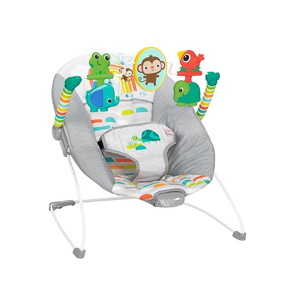 BRIGHT STARTS PLAYFUL PARADISE COMFY BABY BOUNCER SEAT...