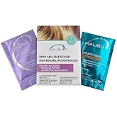 Malibu C Mini Rehab Malibu Blondes - Contains 2 Hair Remedy Packets - Vitamin Complex Hair Remedy to Restore Hair Vibrancy - Hair Care for Natural & Processed Blondes