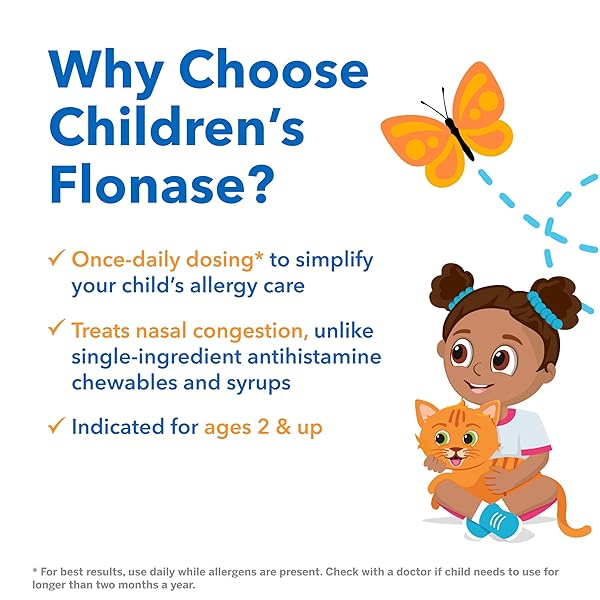 FLONASE CHILDREN’S SENSIMIST ALLERGY RELIEF SPRAY, 24 HOUR NON-DROWSY CHILDREN’S ALLERGY MEDICINE, SCENT-FREE, ALCOHOL-FREE FINE MIST – 60 SPRAYS