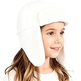 Vimfashi Toddler Trapper Hat with Earflap for Cold Weather Fleece Lined Kids Winter Aviator Hat for Boys Girls