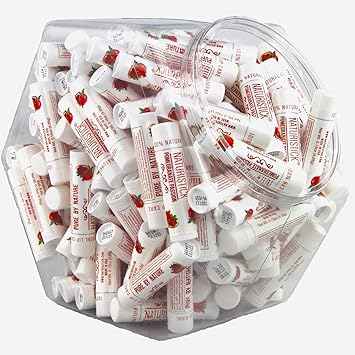 Amazon.com : 150-Pack Lip Balm in Bulk by Naturistick. Pomegranate Flavor.  100% Natural Ingredients. Includes Display Fishbowl. Best Beeswax Chapstick  for Dry, Chapped Lips. Made in USA : Beauty Amazon.com : 150-Pack Lip Balm in Bulk by Naturistick. Pomegranate Flavor.  100% Natural Ingredients. Includes Display Fishbowl. Best Beeswax Chapstick  for Dry, Chapped Lips. Made in USA : Beauty