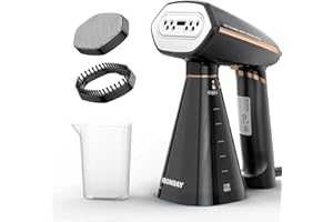 IRONDAY Steamer for Clothes, 1200W Portable Handheld Garment Steamer&Iron 2-in-1 with Fast Heat-up, Auto-Off, 350ml Water Tank, Powerful Foldable Handle Clothes Steamer Compact Size for Travel Home