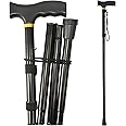 CLOKTA 5-Level Walking Cane, Lightweight, Adjustable and Aluminum Canes for Seniors Adult Men and Women,Folding Canes,Ergonomic Wheeled Handle, New Floral Pattern