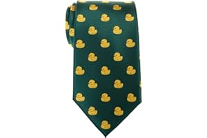 Retreez Classic Rubber Duck Woven Microfiber Men's Tie Necktie