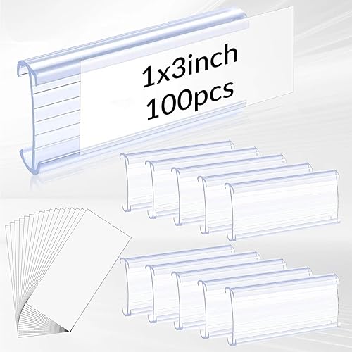 Shelf Label Holder Clip On 100 Pcs