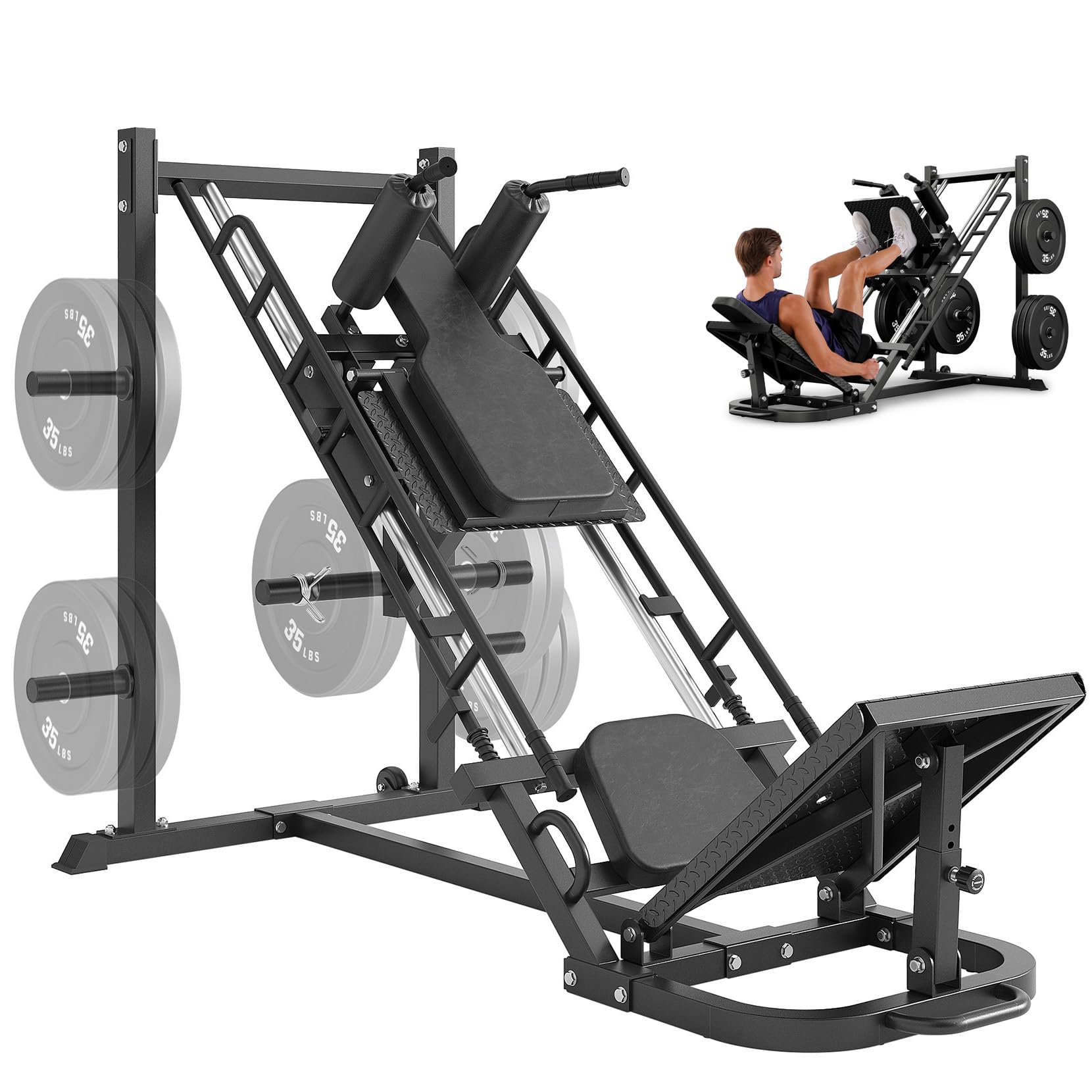 Photo 1 of *USED*
Dripex Leg Press Hack Squat Machine Combo for Home Gym, Professional Adjustable Leg Press Machine for Full Lower Body Workout, Upgraded Leg Press with Transport Wheels, Weight Plates Not Included