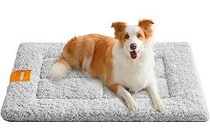 Feandrea Warm Dog Cat Pad, Pet Mat Bed Blanket for Dogs and Cats, Dog Crate Mattress, 36 x 26 Inches, L, Machine Washable Dry