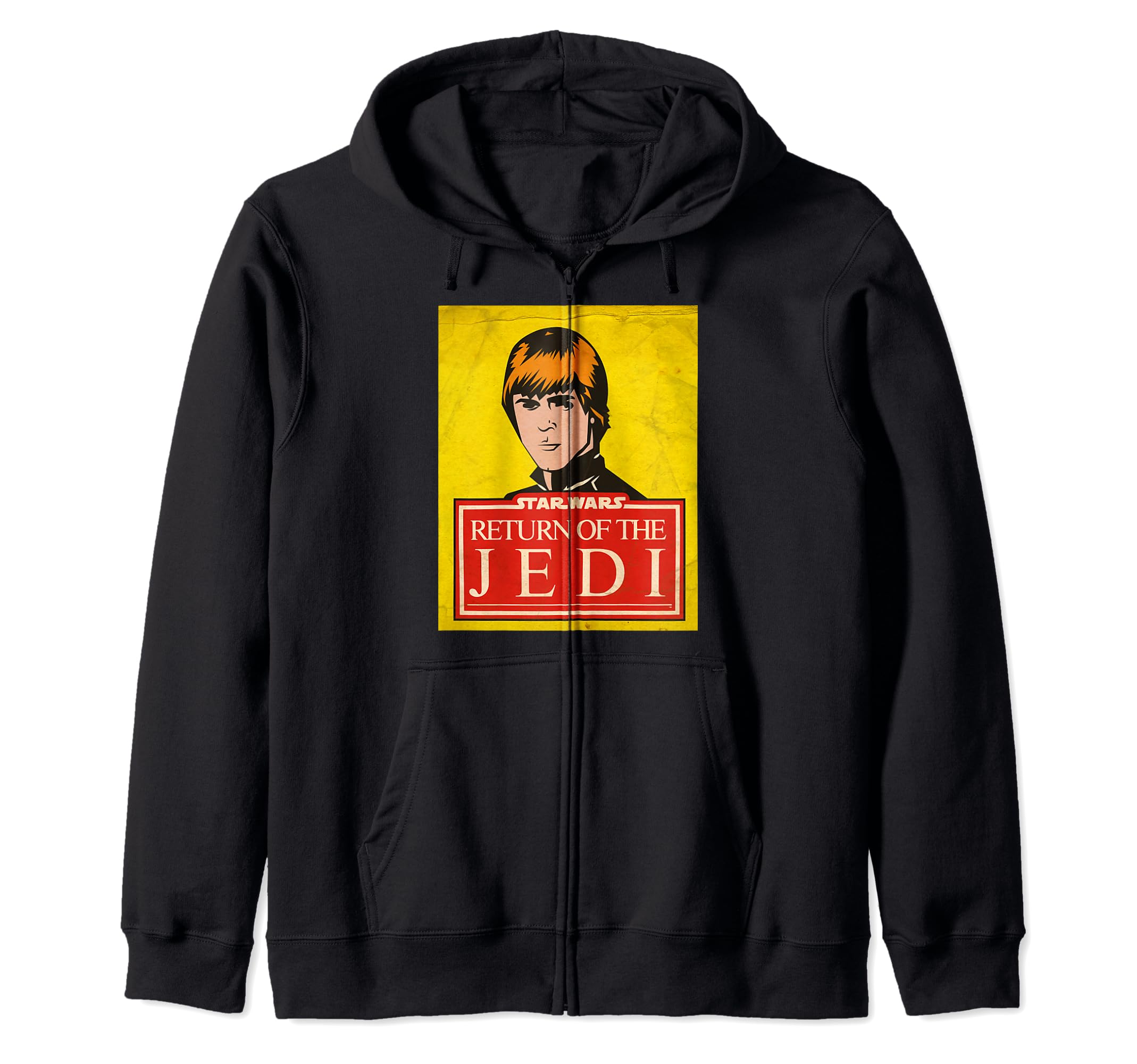 Star Wars Luke Skywalker Jedi Vintage Trading Card Zip Hoodie