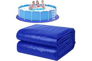 TIXANF 21FT Round Pool Ground Cloths, 185g/㎡ Density Heavy Duty Pool Liner Pad, Anti-Aging Puncture Resistant Pool Ground Mat, Waterproof Pool Liner Protector Tarp for Above Ground Swimming Pools