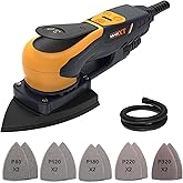 MAXXT 350W Brushless Delta Orbital Sander, Mouse Sander with Efficient Dust Collection System, Powerful Low Vibration Palm sa