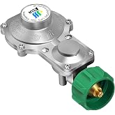 GasSaf 2 Stage Propane Regulator, QCC 1 and 3/8" Female NPT Connection | for RV, Generator, Camp Stove, Gas Grill, Heater - No Propane Hose