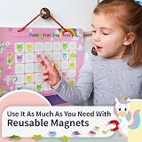 PUTSKA Potty Training Reward Chart for Girls with 35 Reusable Stickers Unicorn view 4