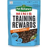 Pet Botanics Training Rewards Mini Treats For Dogs, Bacon, 4 Oz. | Aids in Training, BotaniFits Botanical Blend, Only 1.5 Calories Per Treat, Made in USA