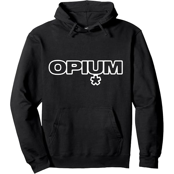 Amazon.com: Opium Text Streetwear Pullover Hoodie : Clothing