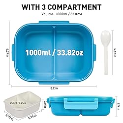AGREON Bento Box with Removable Compartments for