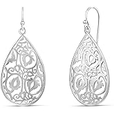 Milla Boho Earrings for Women Dangling | Flower Earrings | Heart Earrings | Tassel Earrings for Women | Dangle, French Wire Silver Earrings