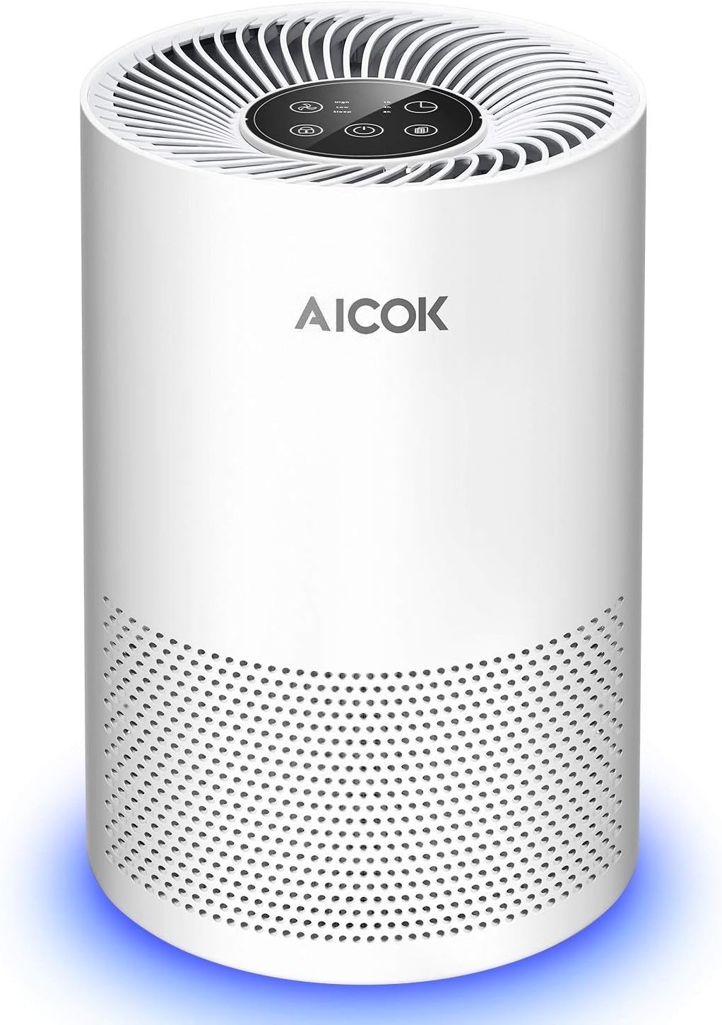 Purificador de aire Aicok – filtro HEPA, silencioso, luz de noche ...