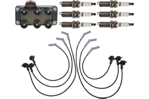 TRQ Ignition Coil and Spark Plug Kit 8 Piece Iridium Spark Plugs Compatible with 1998-2000 Ford Ranger 1998-2000 Mazda B3000